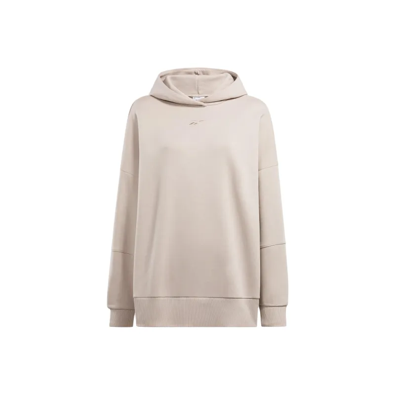 Reebok Lux Oversized Hoodie Sweatshirt Women's Gray Purple-0