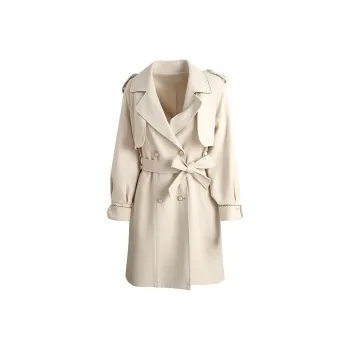 Olrain Coats Women's Beige Apricot