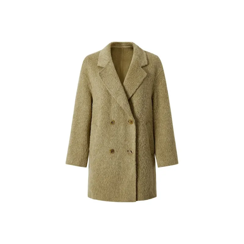 JZ. ANNAKRO Coats Women's Yellow Green-0