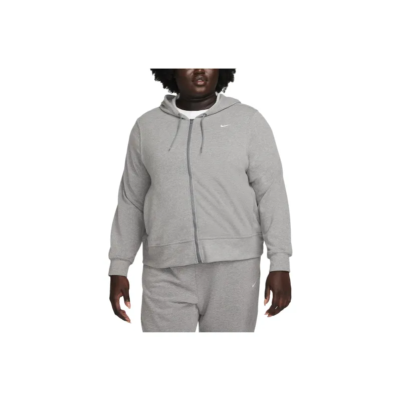 Nike Dri-FIT One Women's Full-Zip French Terry Hoodie Plus Size-0