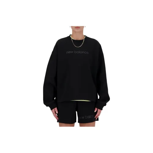 New Balance Hyper Density Double Knit Crew Sweatshirt Women's Black