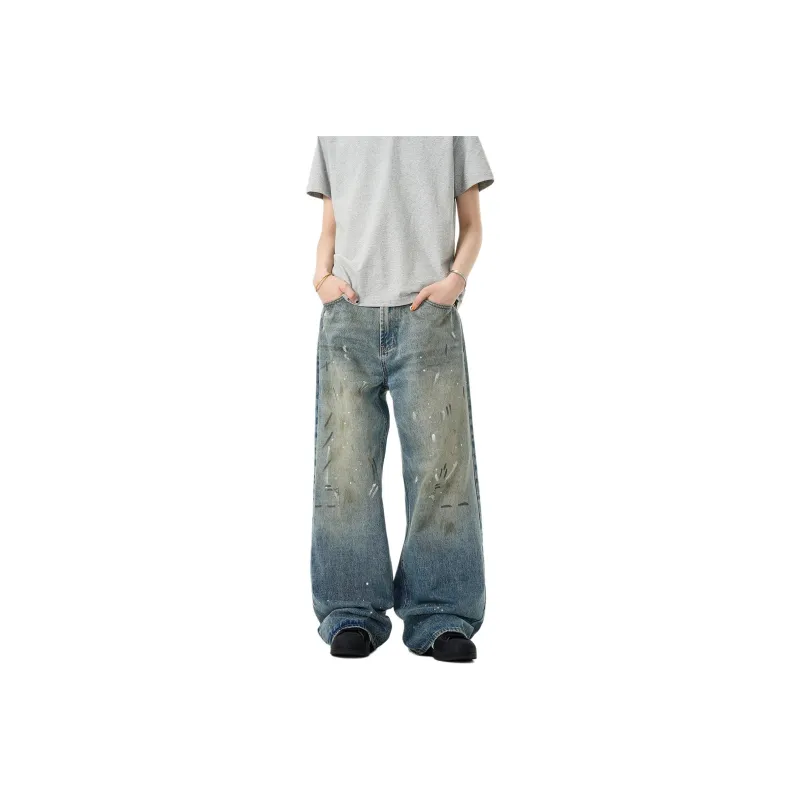 NEVER RULE Jeans Unisex Vintage Blue-0