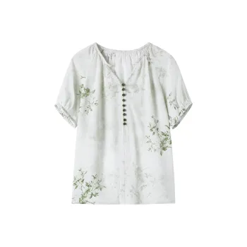 Yi Mengyuan Short Sleeved Silk Shirt Women's