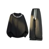 Black Sweatshirt+Black Casual Pants
