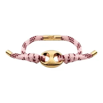 GUCCI Fabric, Polyester, Brass Bracelets Unisex Pink