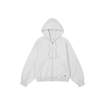 LOW CLASSIC Lc Collection SOFT ZIP UP HOODIE Sweatshirt Women's LIGHT MELANGE GREY/Light Mixed Gray