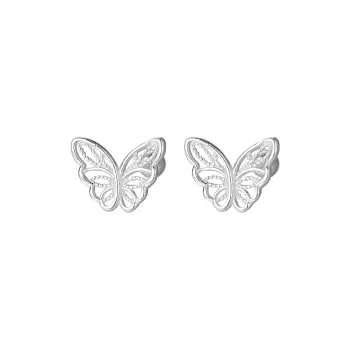 AAJF S999 Fine Silver Stud Earrings Women's