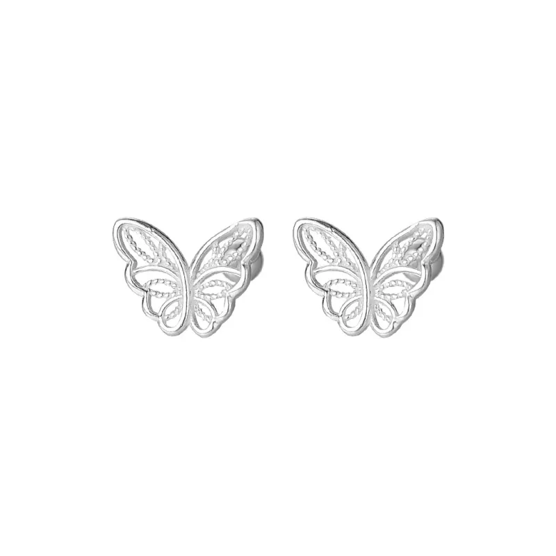 AAJF S999 Fine Silver Stud Earrings Women's-0
