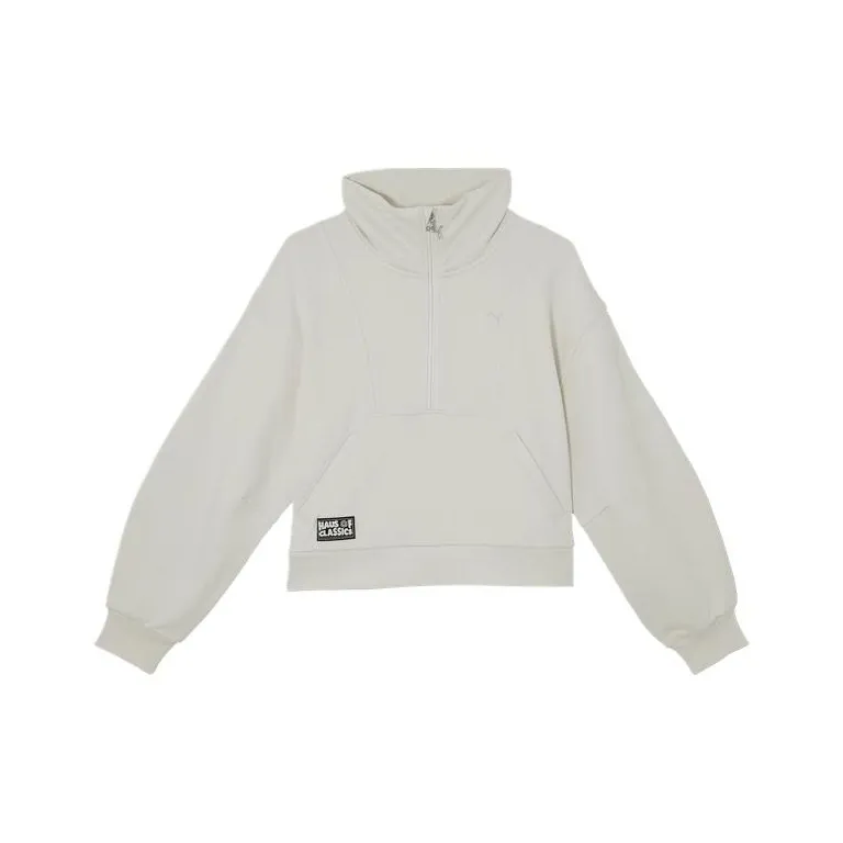 PUMA SelectCLASSICS HAUS OF CREW W HAUS OF Sweatshirt Women's Almond Candy-0