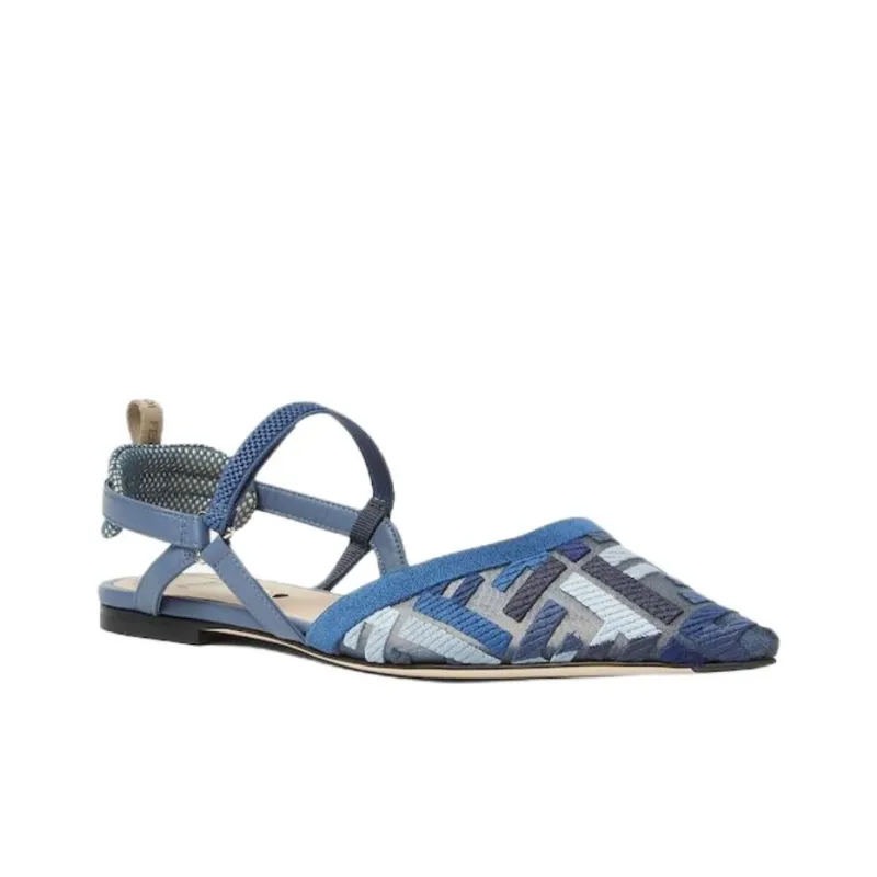 FENDI Colibrì Lite Casual Single Shoes Women's Blue-2