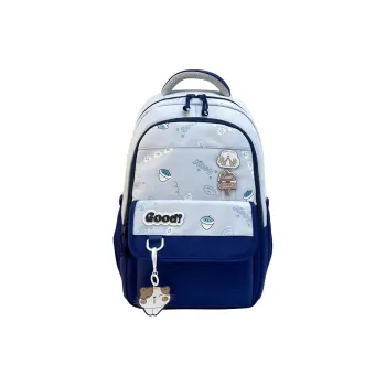Three Ducklings Nylon Backpack Women's Navy Blue/Pink/Blue/Brown