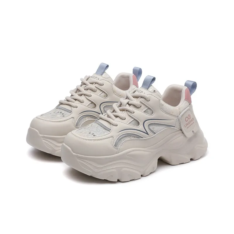 LINGPAO Low Top Chunky Sneakers Women's-2