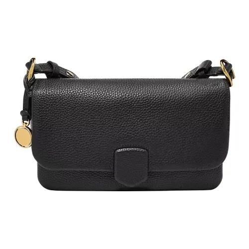 FOSSIL Leather Shoulder Bag Women's Black