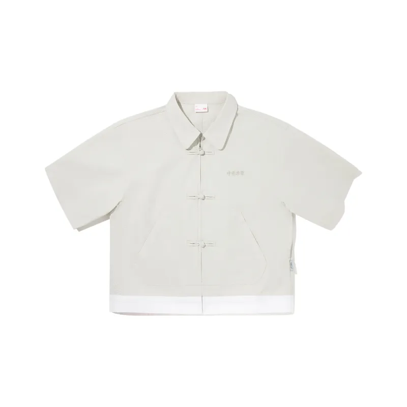 LiNing x ANB Shirt Women's Silver Fox Gray/Standard White-0