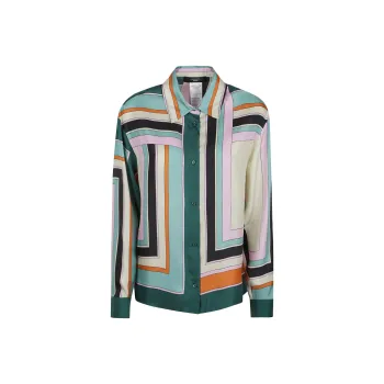 WEEKEND MaxMara Graphic Printed Button Up Shirt
