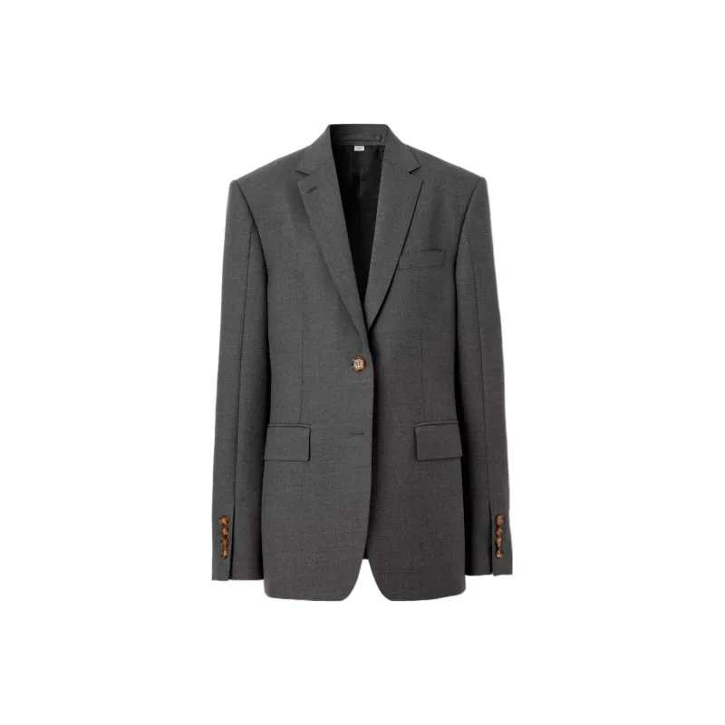 Burberry SS23 Business Suits Coats Women's Dark Heather Gray-0