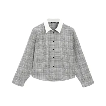 Massimo Dutti Shirt Women's White Plaid