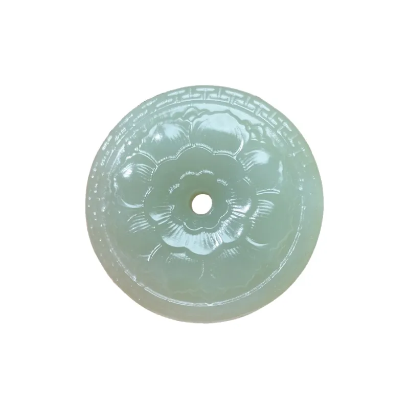 BUDOUXIAOAI Hetian Jade Pendants White Jade/Pale Greenish White Jade Unisex-0