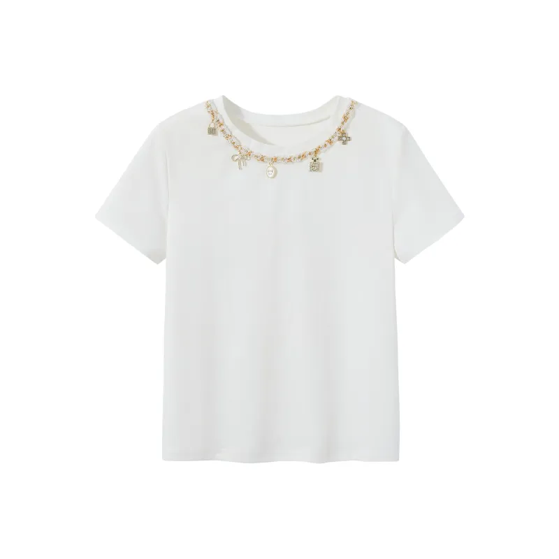 Fish Rabbits Regular T Shirt Women's White-0