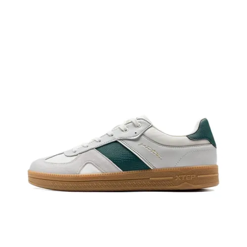 XTEP Germany Army Trainer Abrasion Resistant Slip Resistant Low Top Skateboard Shoes Men's Gray Green