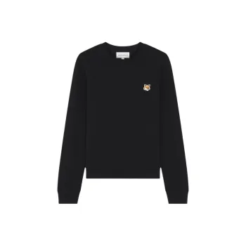 Maison Kitsune Fox Head Patch Crewneck Sweatshirt