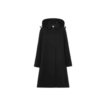 Burberry Gabardine Hooded Car Coat