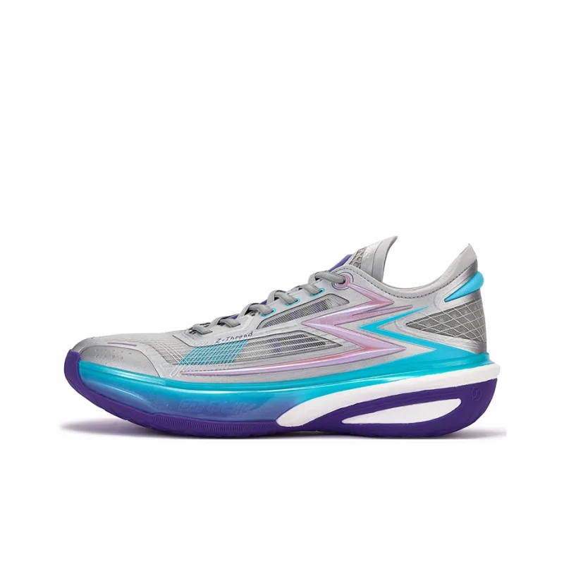 361° Shock Absorbers With Slip Resistant And Abrasion Resistant Properties Low Top Basketball Shoes Men's Blue Button-0