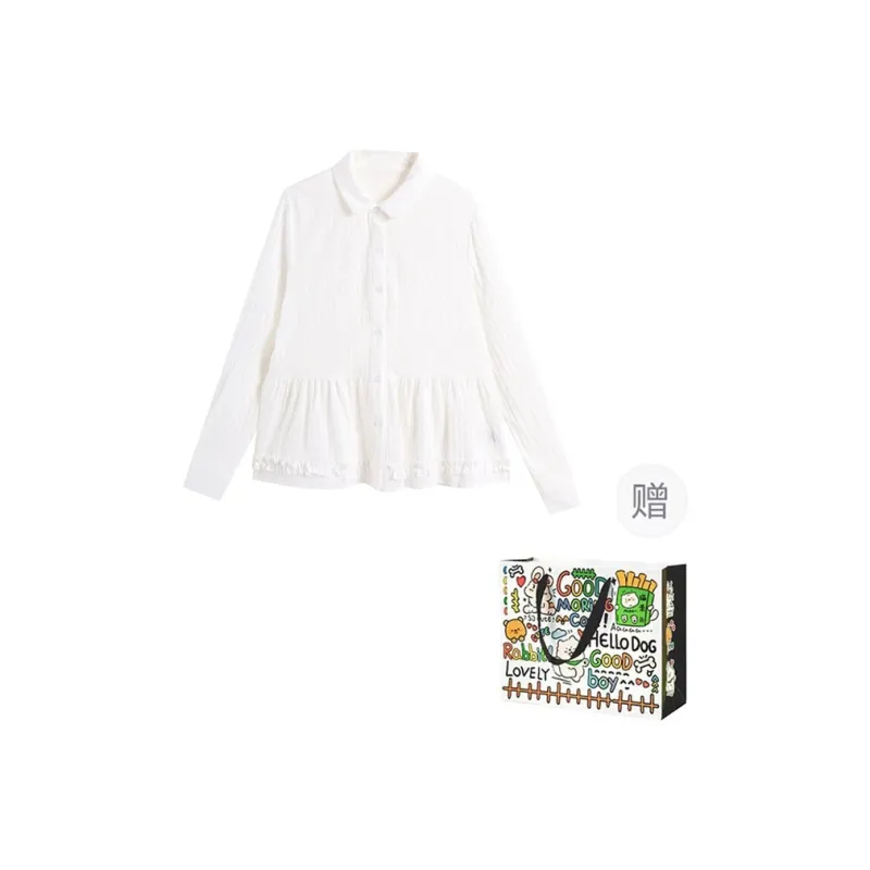 ZVJH Shirts Women's White-0