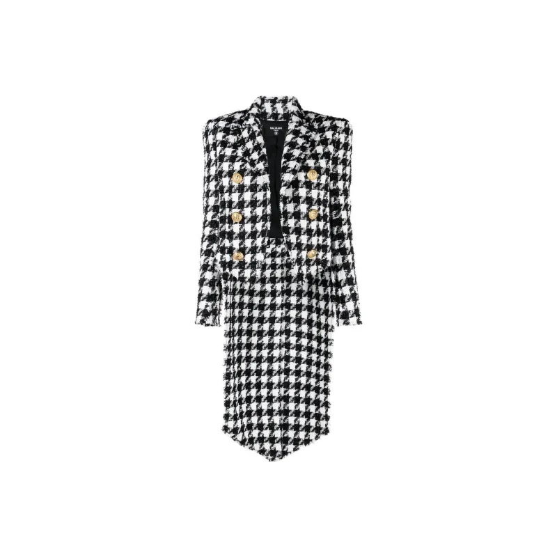 BALMAIN Coats Women's Black/White-0