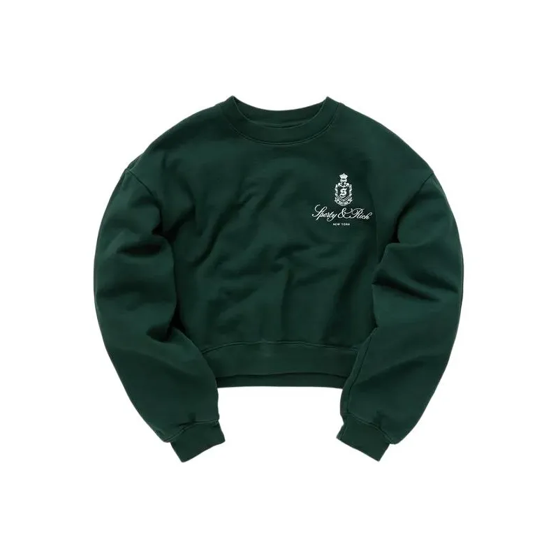 SPORTY & RICH Vendome Logo print Cotton Sweatshirt-0