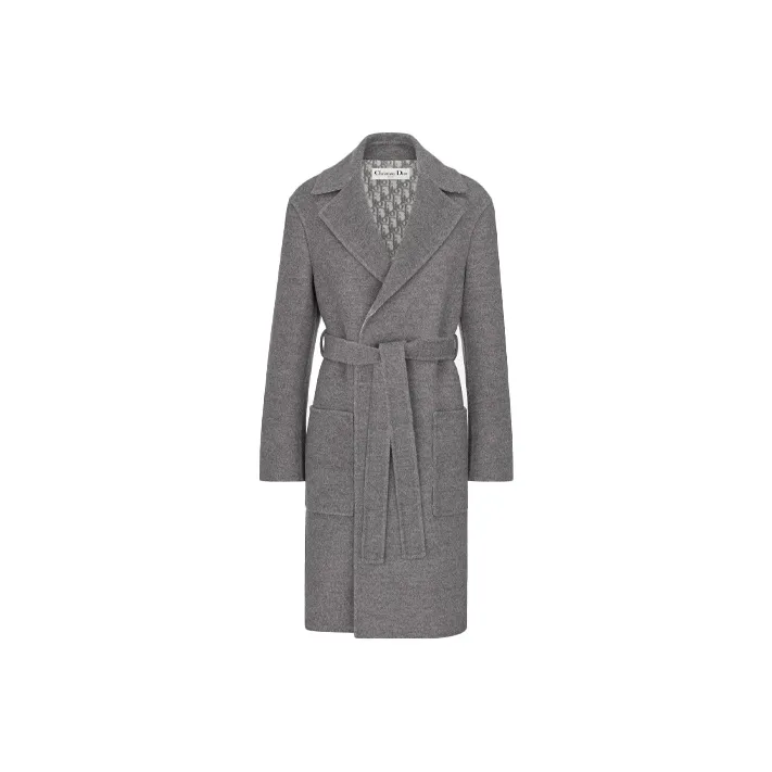 DIOR Quarterly New Products Coats Women's Gray-0
