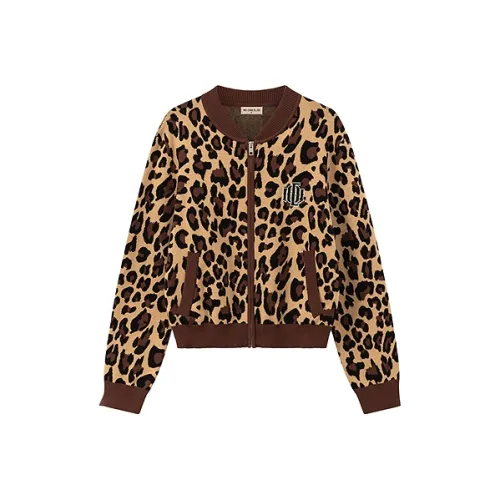 NO ONE ELSE Knitwear Women's Leopard Print Coffee