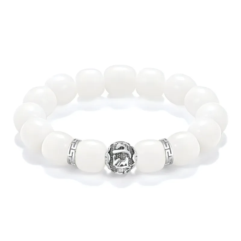 MUSHIFEN White Jade Bodhi Bracelets Unisex-0