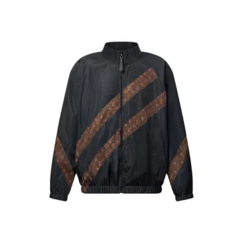LOUIS VUITTON Monogram Stripe Zip Up Jacket