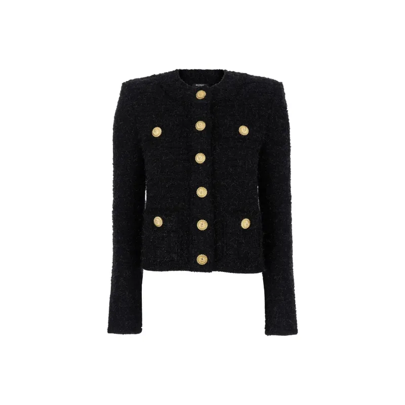BALMAIN Buttoned Tweed Jacket-0