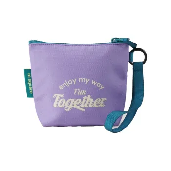 M Square Polyester Clutch Small Size Unisex Multicolor