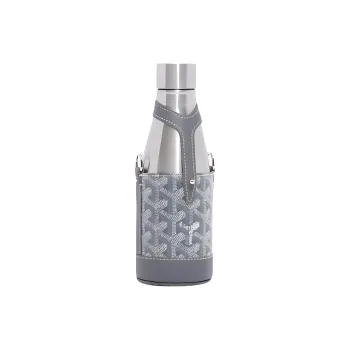 GOYARD YONNE Canvas With Leather Water Bottle Bag Shoulder Bag Crossbody Bag Small Size Unisex Gray