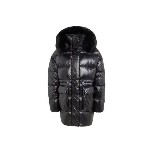 Adidas Originals PUFFED LONG FUR Down Jacket Women's Black