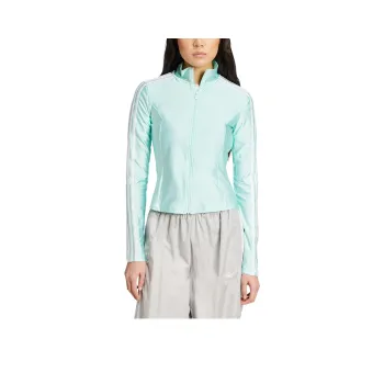 Adidas Women's Adicolor 3 Stripes Slim Track Top Semi Flash Aqua