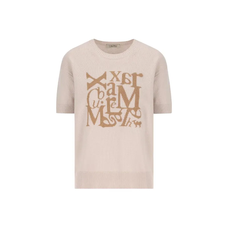 'S MAX MARA Logo Intarsia Crewneck Top-0