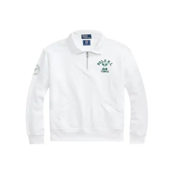 Polo Ralph Lauren Wimbledon Tennis Open Collection SS24 Sweatshirt Women's Porcelain White
