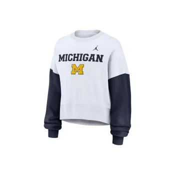 JORDAN Michigan Wolverines Primetime Women's JORDAN College Pullover Crew