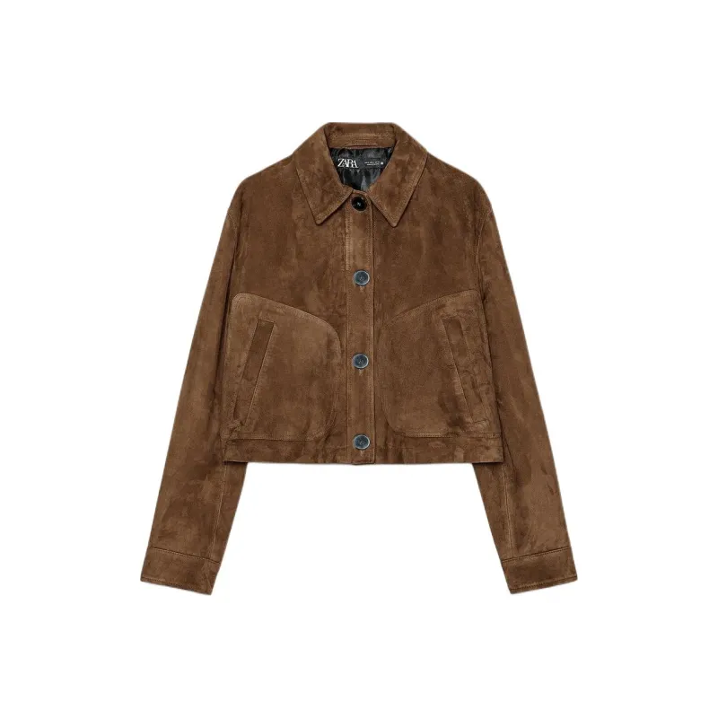 ZARA Jackets Coats Women's Dark Olive Green-0