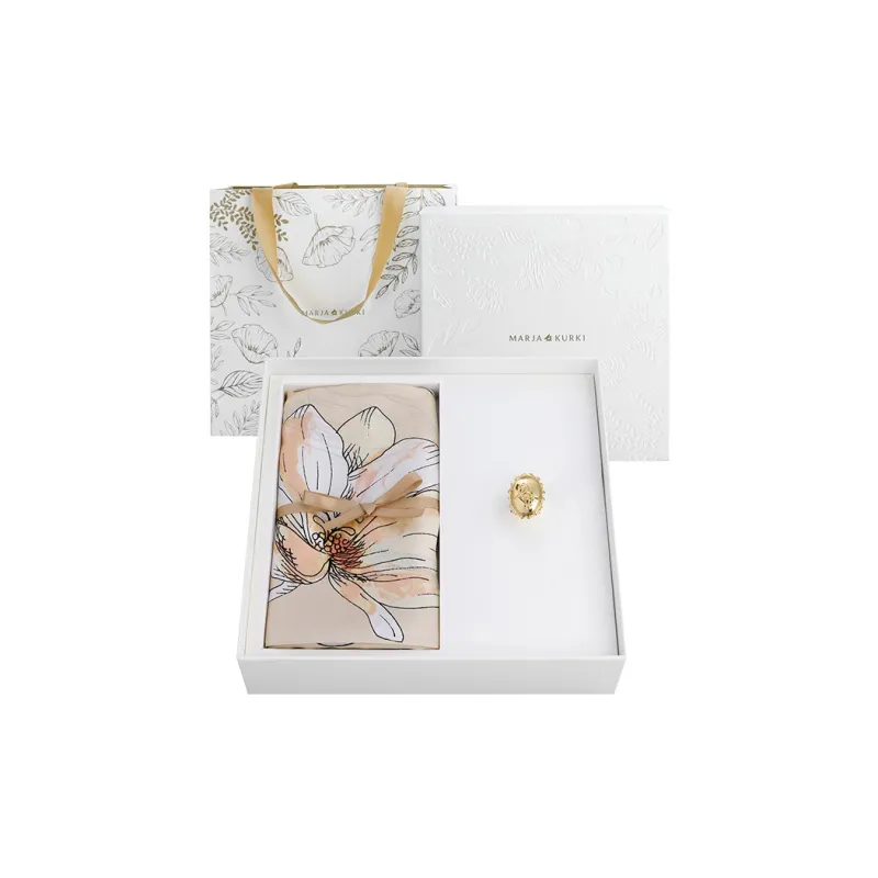 MARJAKURKI Silk Long Scarf Women's-2