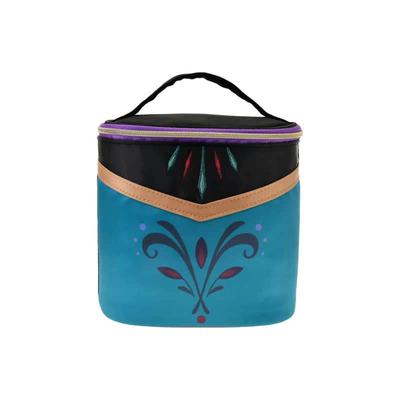 Disney FROZEN Collaboration Print Embroidery Handbag Women's Black & Blue-1