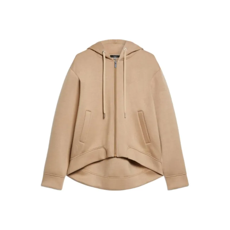 WEEKEND MaxMara Parsec Collection Jersey Hoodie Jackets & Coats Women's Beige-0