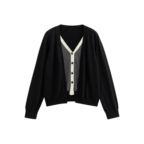Initial Language Knitwear Women's Black