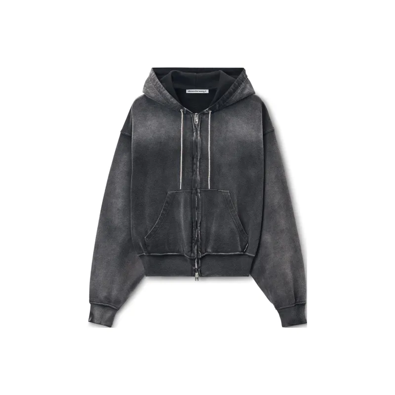 Alexander Wang Rhinestone Washed Effect Hoodie-0