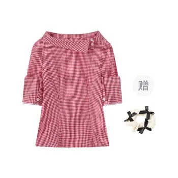 TURN UP Shirt Women's Red Plaid