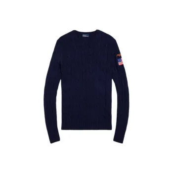Polo Ralph Lauren Flag patch Cable knit Sweater